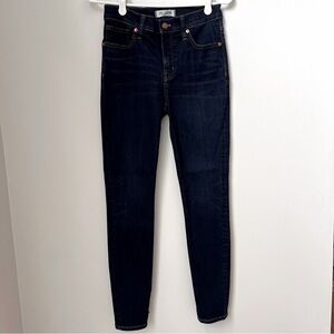 Madewell 9” Mid-Rise Skinny Jeans Women's Size 26 Dark Wash
